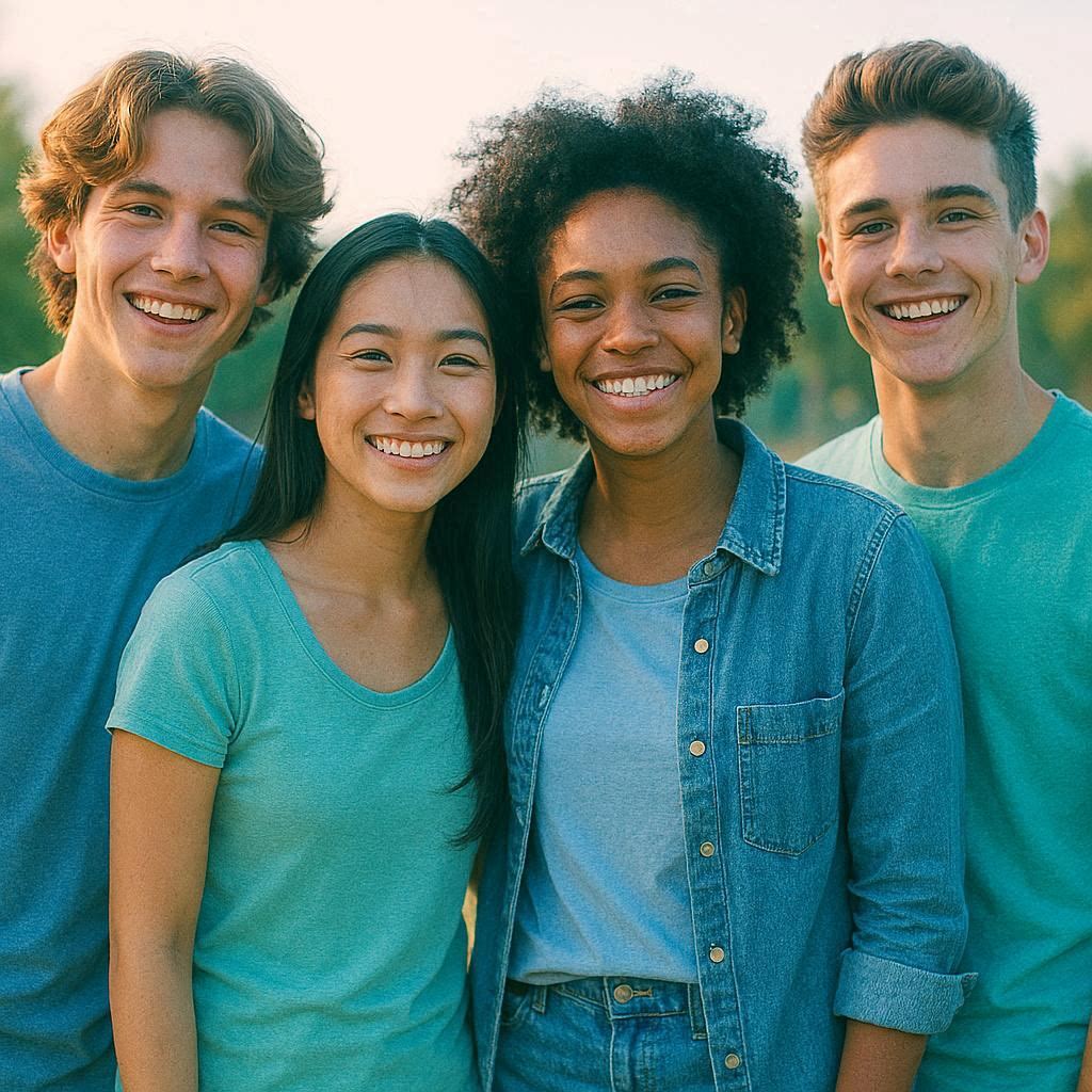 Jovens em momento de reflexão